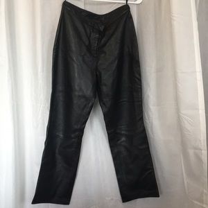 Black leather pants